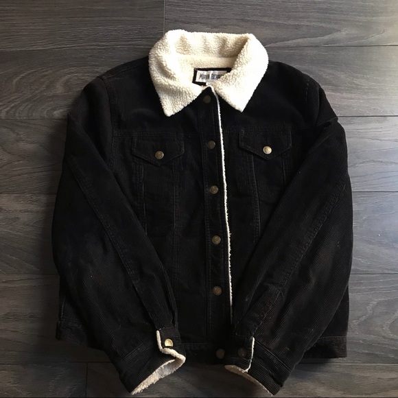 vintage corduroy jacket with white sherpa inlining - Picture 3 of 6